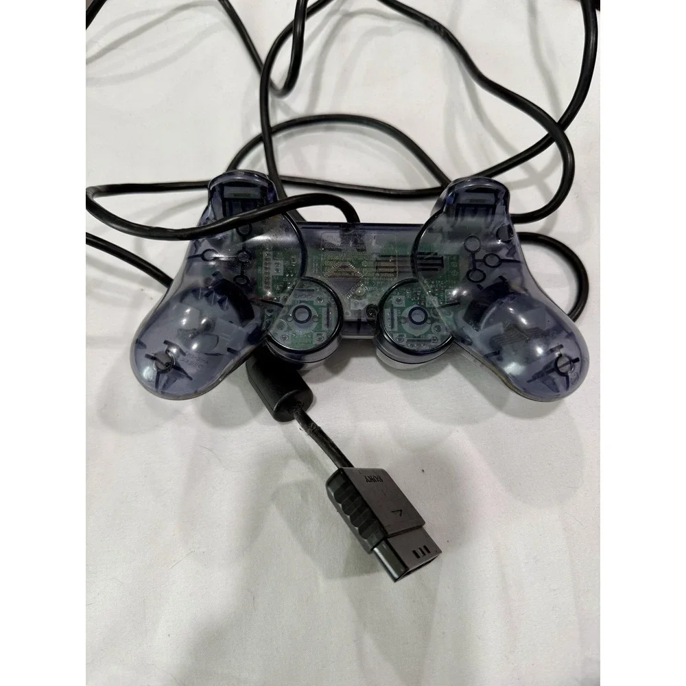 PlayStation 2 Controller PS2 DualShock‎ 2 Smoke Grey Clear Tested Cleaned
